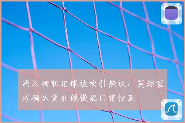 西汉姆联进球被吹引热议,英超官方确认费利佩侵犯门将拉亚